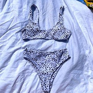 animal print shein bikini swimsuit